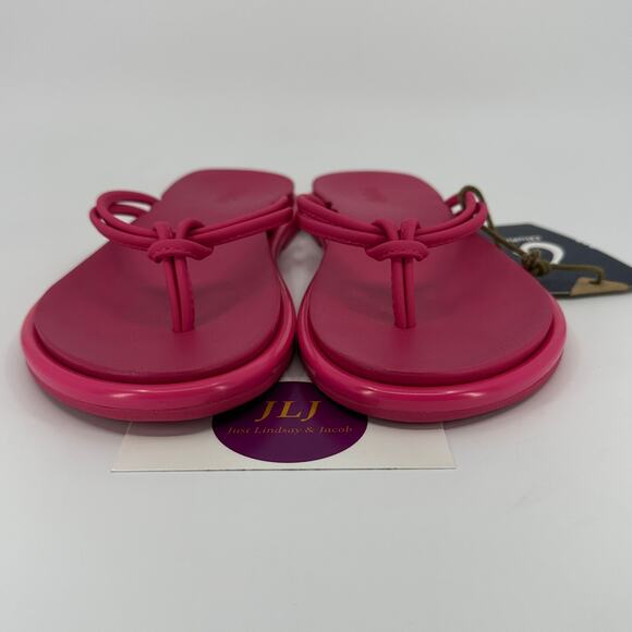 OluKai Women's 'Aka Water Resistant Knotted Thong Sandals Pink Plumeria Size 6 - Picture 3 of 11